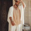 Boho Poncho For Men Mens Beach Robe Handmade