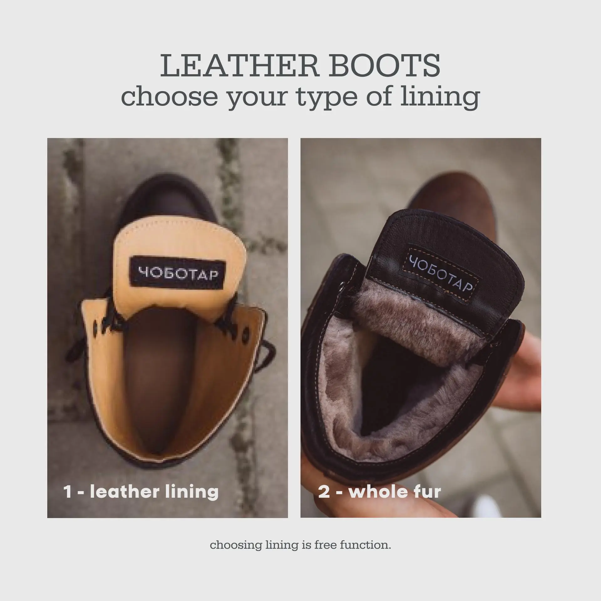 Handmade Black Leather Work Boots Lace Up Combat